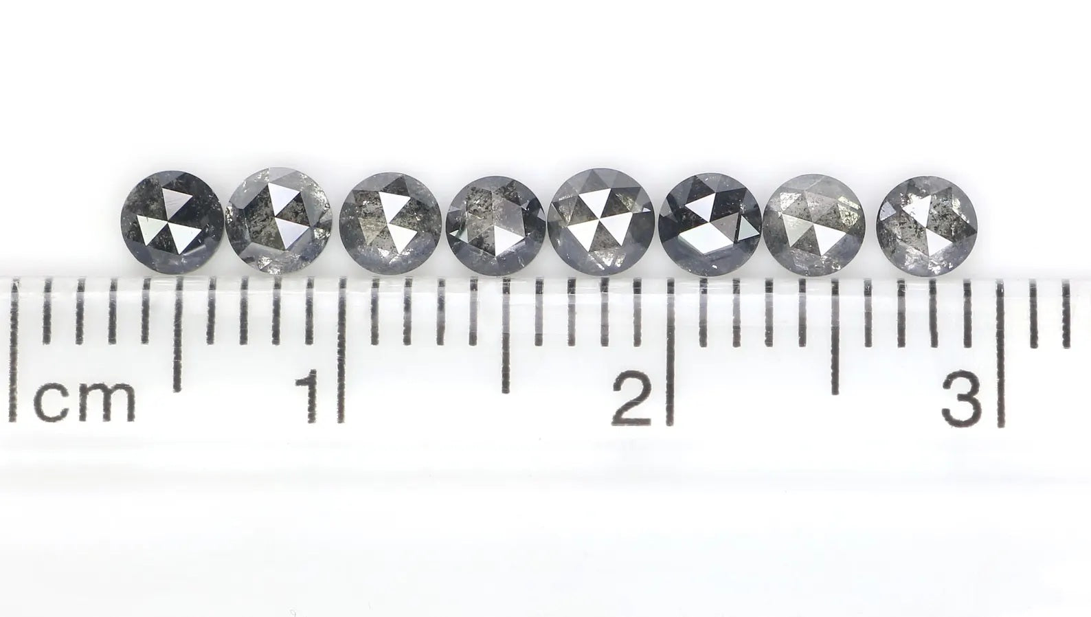 1.23 Ct Natural Loose Round Shape Diamond Salt And Pepper Round Cut Diamond 3.10 MM Natural Black Grey Color Round Rose Cut Diamond NQ2076