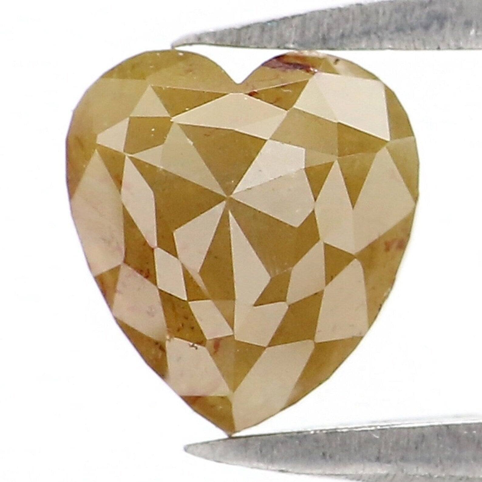 0.95 CT Natural Loose Heart Shape Diamond Yellow Color Heart Cut Diamond 6.10 MM Natural Loose Diamond Heart Shape Rose Cut Diamond NQ2218