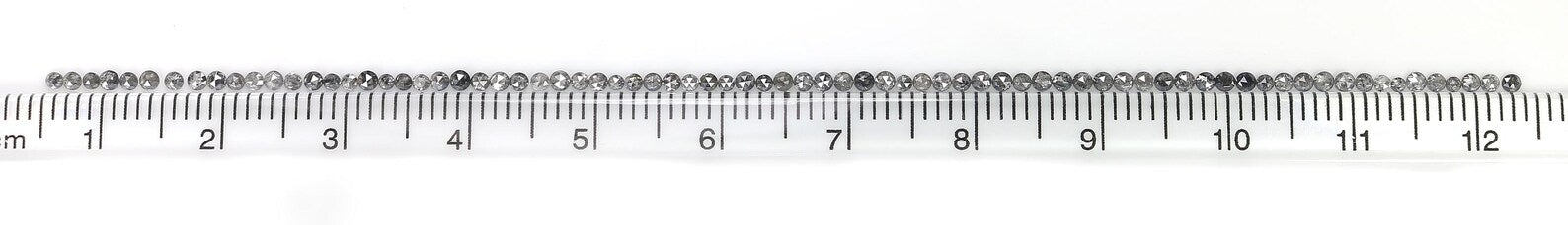 1.26 CT Natural Loose Round Shape Diamond Salt And Pepper Round Cut Diamond 1.30 MM Natural Black Grey Color Round Rose Cut Diamond NQ1832