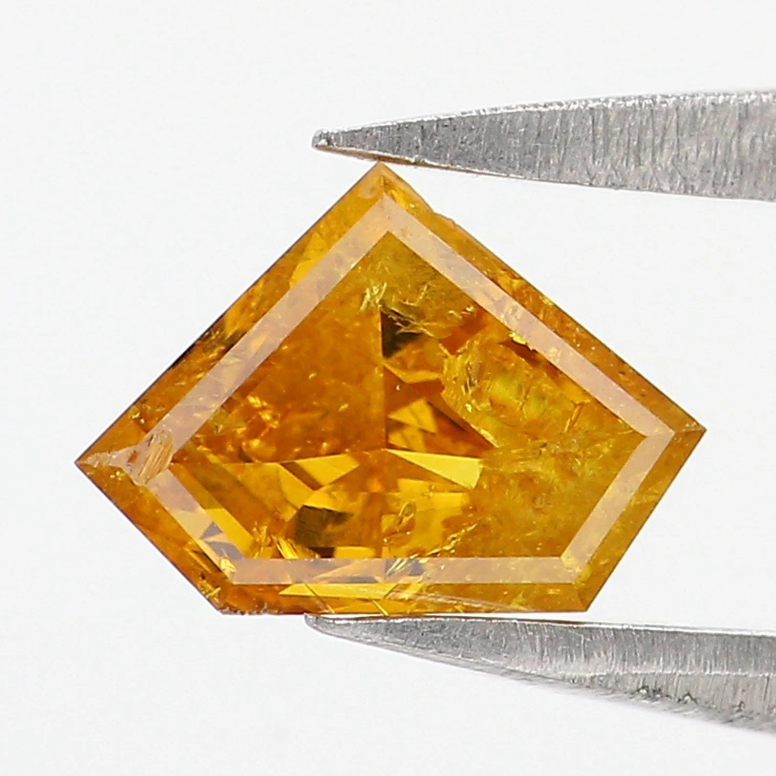 Natural Loose Shield Diamond, Yellow Color Shield Diamond, Natural Loose Diamond Shield Rose Cut Diamond 0.70 CT Shield Shape Diamond KDN549