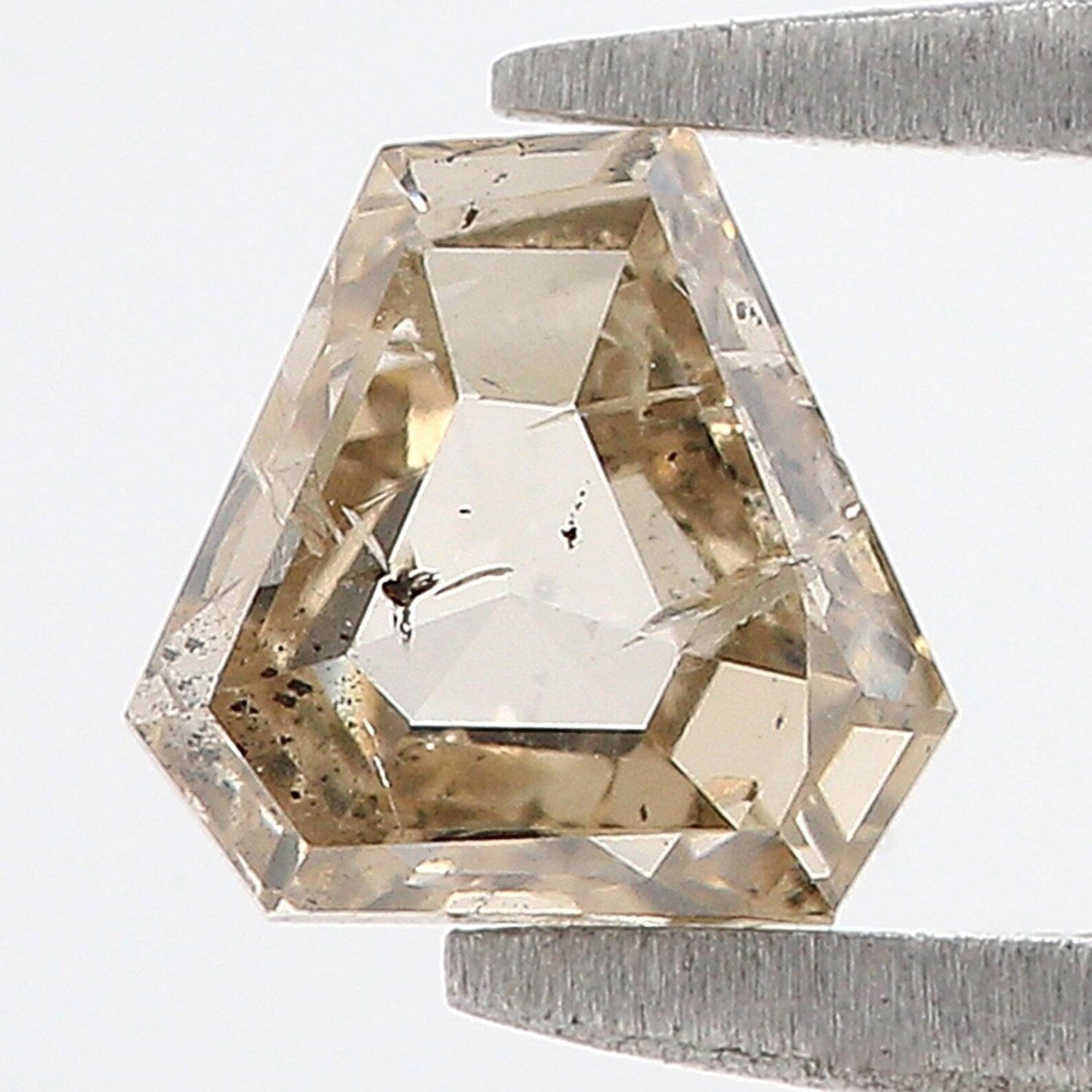 0.65 Ct Natural Loose Triangle Shape Diamond Brown Color Triangle Cut Diamond 5.45 MM Natural Loose Brown Triangle Rose Cut Diamond NQ326