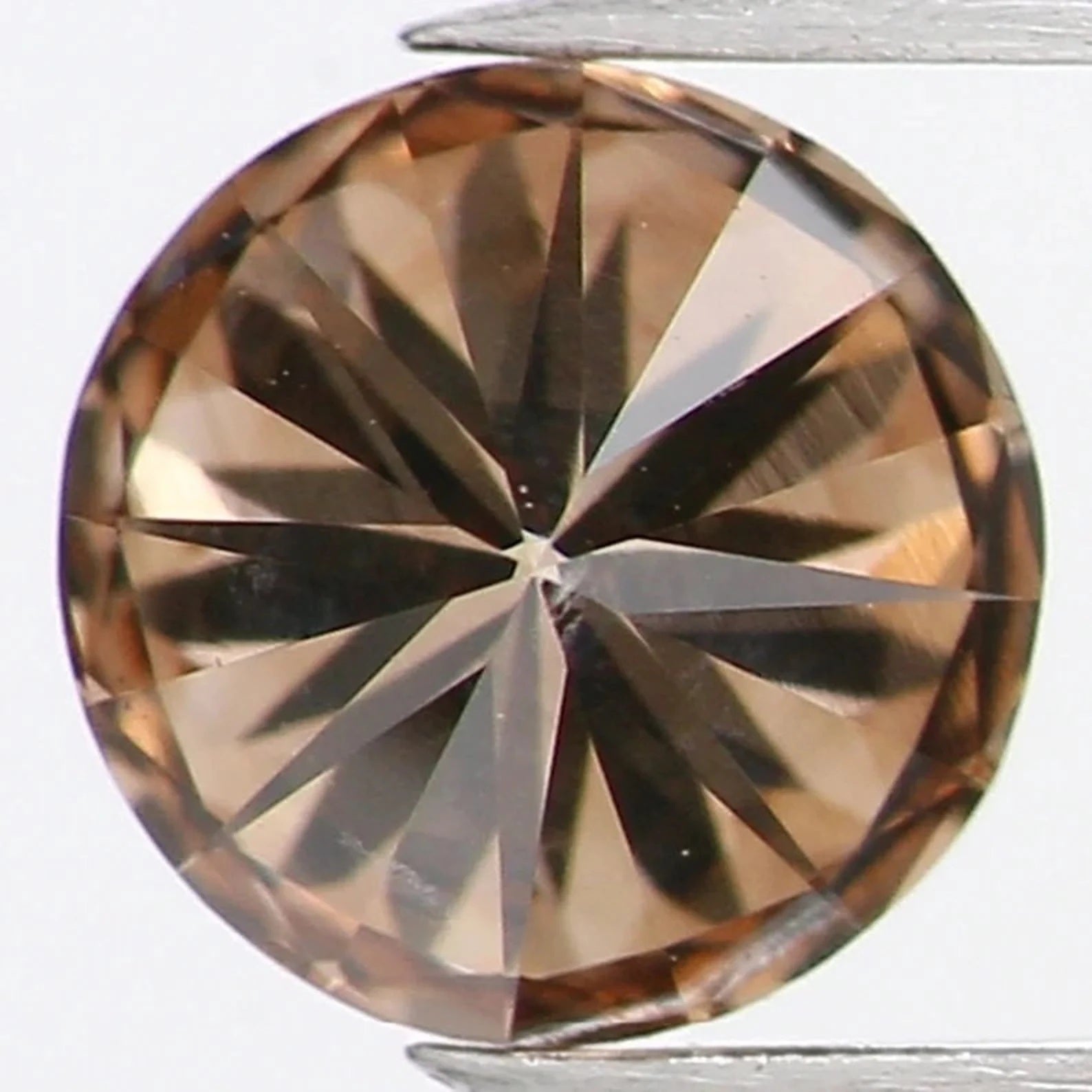 0.38 Ct Natural Loose Round Shape Diamond Brown Color Round Diamond 4.55 MM Natural Diamond Brown Color Round Brilliant Cut Diamond NQ1082