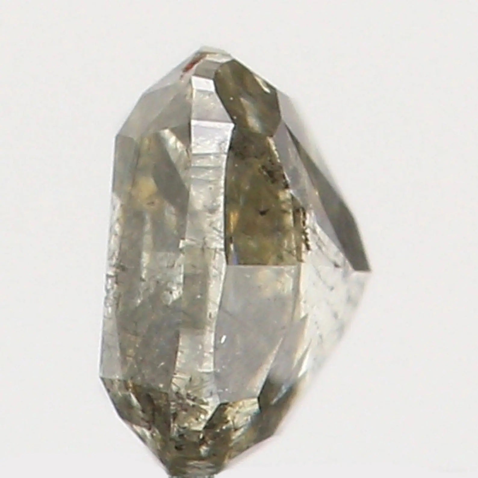 0.14 Ct Natural Loose Diamond Cushion Green Grey Color I1 Clarity 3.00 MM N7393