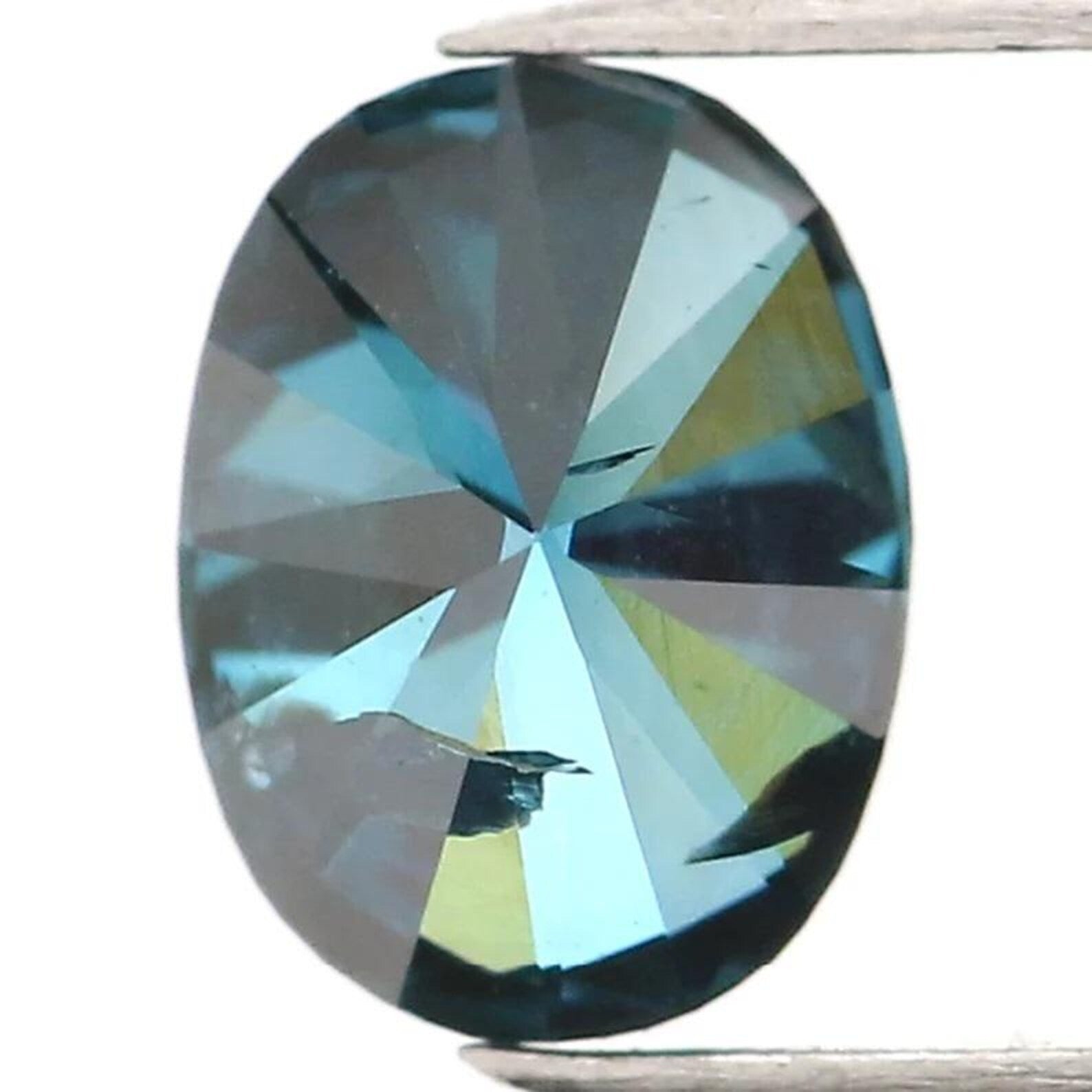0.37 CT Natural Loose Oval Shape Diamond Blue Color Oval Diamond 4.95 MM Natural Loose Diamond Blue Color Oval Brilliant Cut Diamond NQ1391