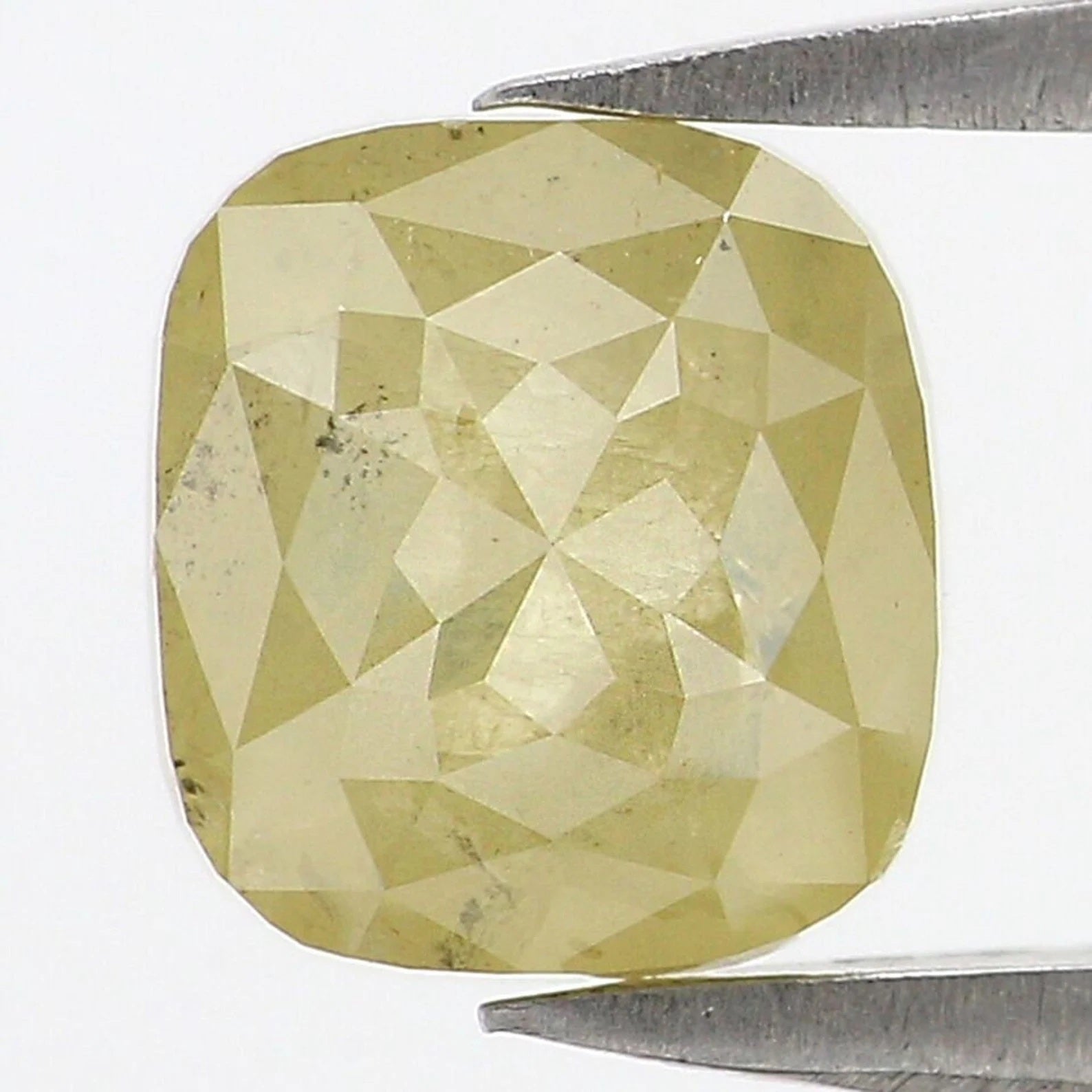 1.77 CT Natural Loose Cushion Shape Diamond Yellow Color Cushion Cut Diamond 6.65 MM Natural Loose Cushion Shape Rose Cut Diamond NQ9277