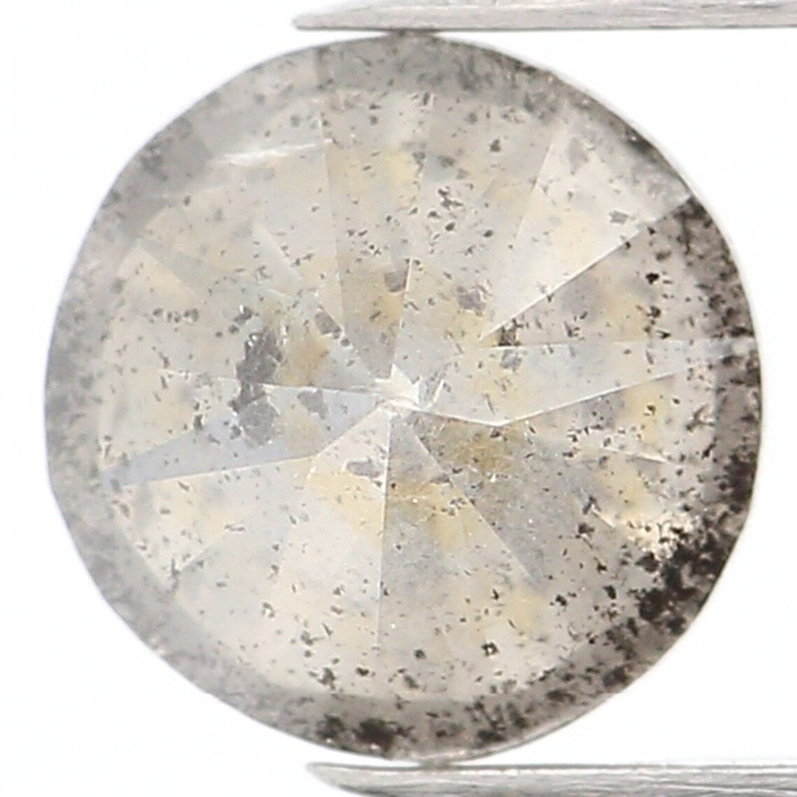 0.82 CT Natural Loose Round Diamond Salt And Pepper Round Diamond 5.70 MM Natural Loose Black Grey Color Round Brilliant Cut Diamond NQ1415