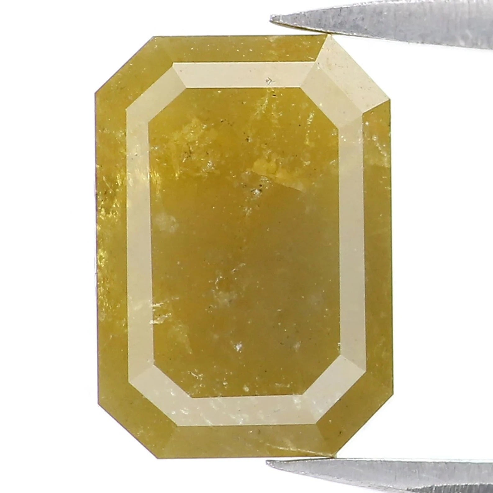 2.77 CT Natural Loose Emerald Shape Diamond Yellow Color Emerald Cut Diamond 8.90 MM Natural Loose Emerald Shape Rose Cut Diamond QN153