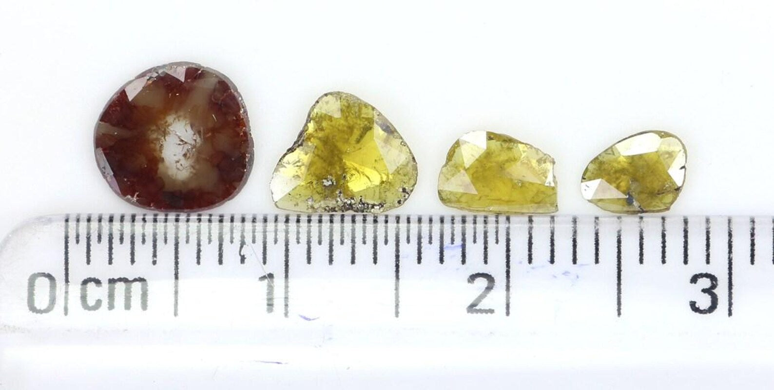 1.23 Ct Natural Loose Slice Shape Diamond Yellow Color Slice Diamond 5.15 MM Natural Loose Diamond Brown Color Slice Rose Cut Diamond NQ2090