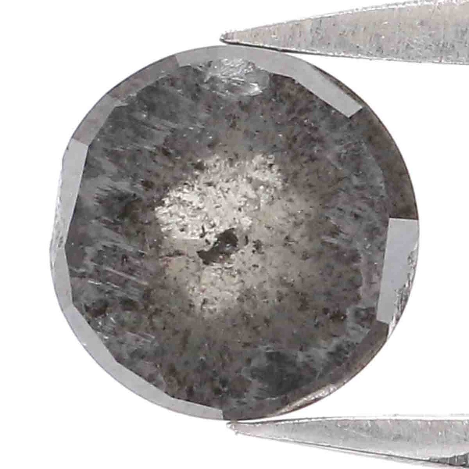 0.91 Ct Natural Loose Round Shape Diamond Salt And Pepper Round Diamond  5.65 MM Natural Loose Diamond Round Shape Rose Cut Diamond LQ2398
