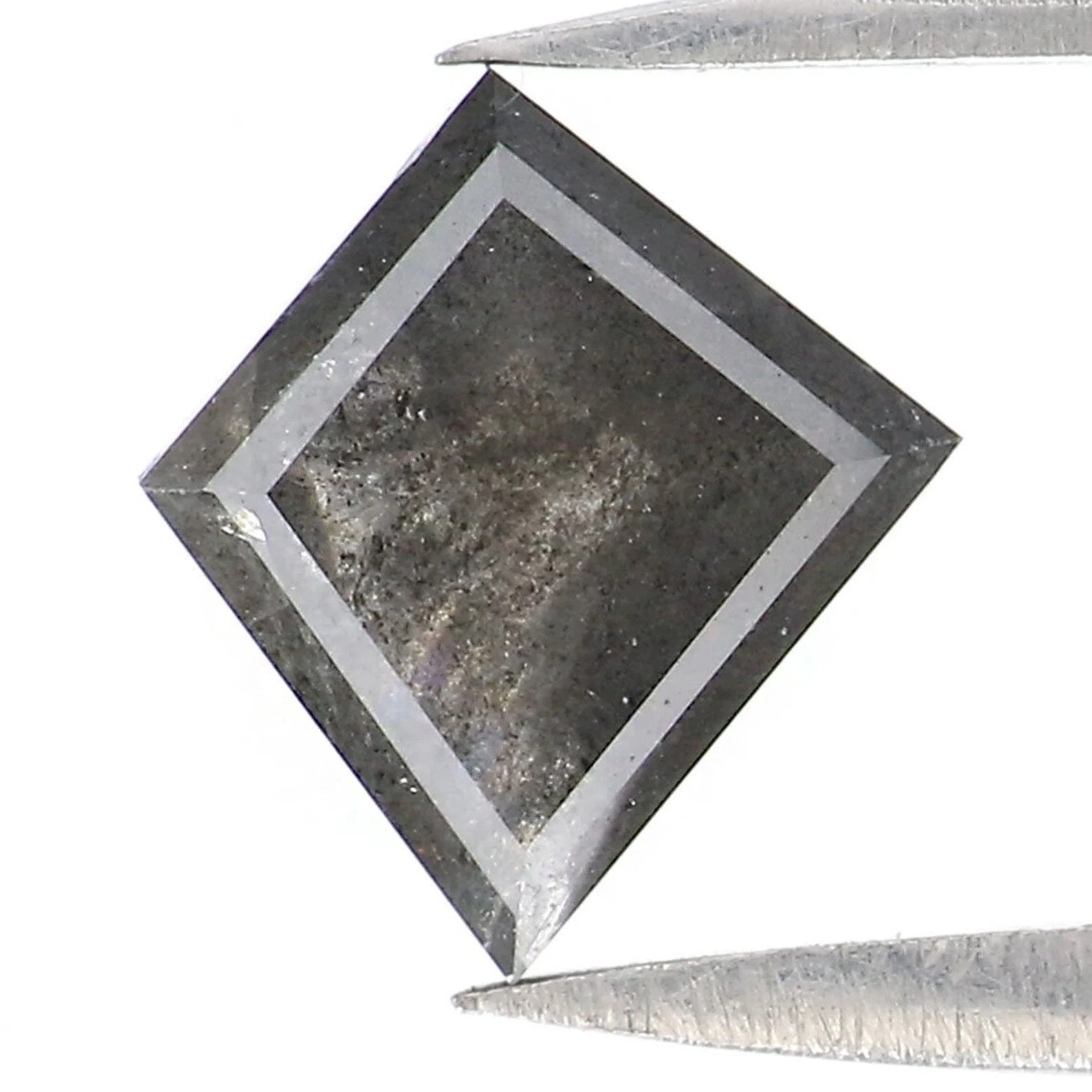 0.93 CT Natural Loose Kite Shape Diamond Black Grey Color Kite Cut Diamond 7.80 MM Natural Loose Diamond Kite Shape Rose Cut Diamond NQ7055