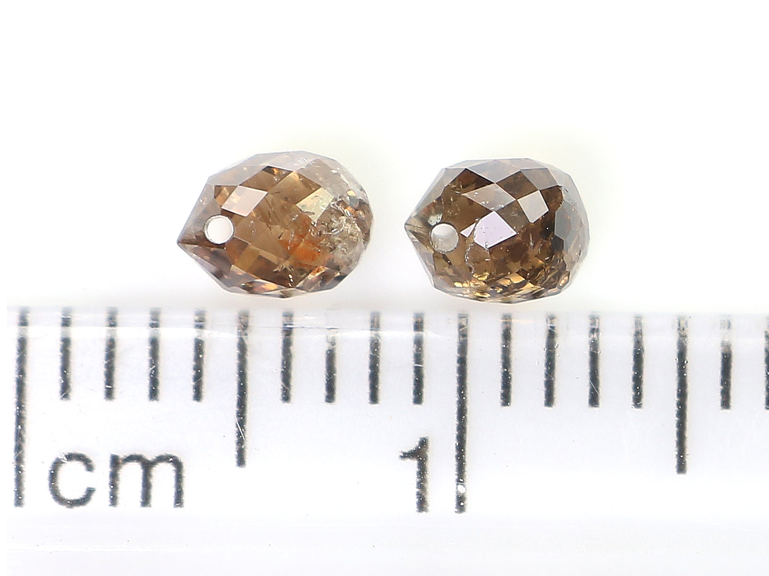 0.82 Ct Natural Loose Briolette Shape Diamond Brown Color Drop Diamond 4.20 MM Natural Loose Brown Color Briolette Rose Cut Diamond LQ9893