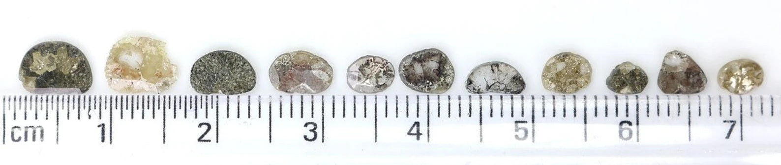 2.70 CT Natural Loose Slice Cut Diamond Salt And Pepper Slice Diamond 4.10 MM Natural Black Grey Color Diamond Slice Rose Cut Diamond NQ2092