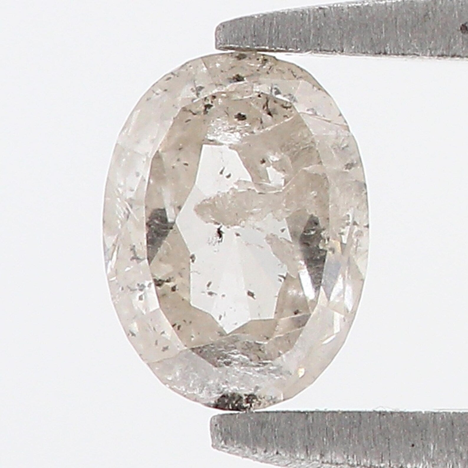 0.51 CT Natural Loose Oval Shape Diamond Brown Color Oval Diamond 5.65 MM Natural Salt and Pepper Diamond Oval Shape Rose Cut Diamond QN980