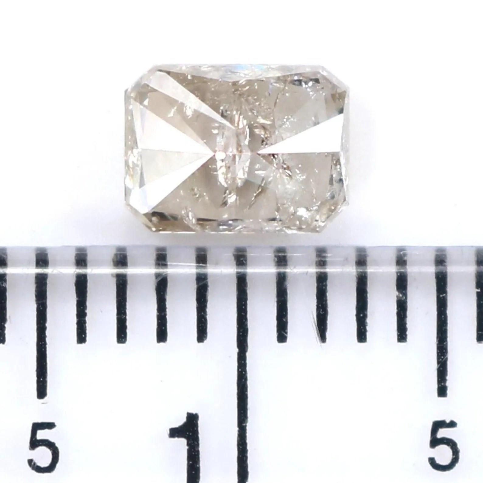 0.64 Ct Natural Loose Emerald Shape Diamond Yellow Color Emerald Diamond 5.60 MM Natural Grey Color Emerald Brilliant Cut Diamond NQ8713