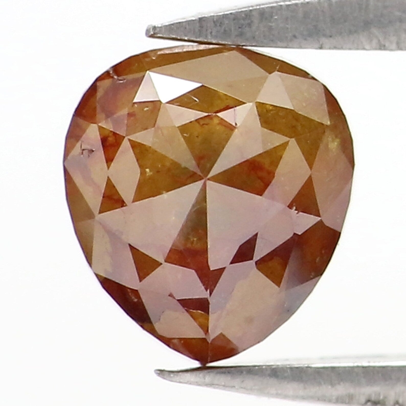 0.95 CT Natural Loose Heart Diamond Brown Color Diamond Natural Loose Diamond 5.85 MM Heart Rose Cut Diamond Heart Shape Diamond NQ2384