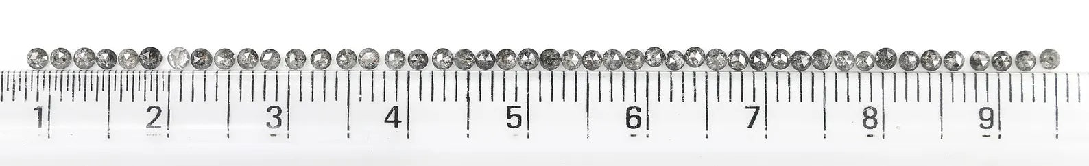 1.26 CT Natural Loose Round Shape Diamond Salt And Pepper Round Diamond 1.70 MM Natural Loose Black Grey Color Round Rose Cut Diamond NQ1789