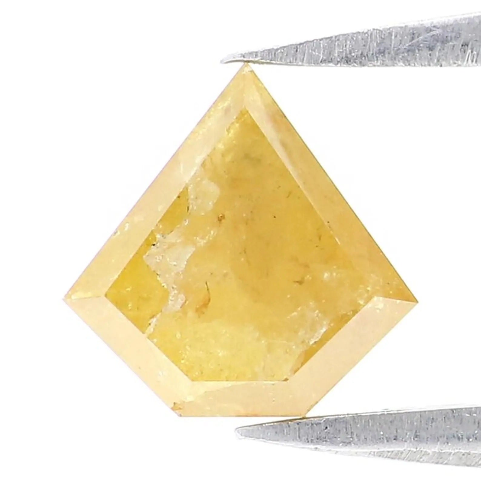 0.99 CT Natural Loose Shield Shape Diamond Yellow Color Shield Cut Diamond 6.80 MM Natural Loose Yellow Color Shield Rose Cut Diamond NQ684