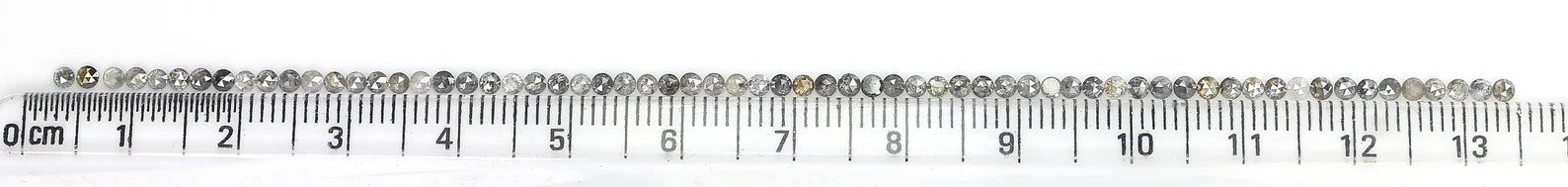 2.39 Ct Natural Loose Round Rose Cut Diamond Salt And Pepper Diamond 1.90 MM Natural Diamond Black Grey Color Round Rose Cut Diamond NQ2503