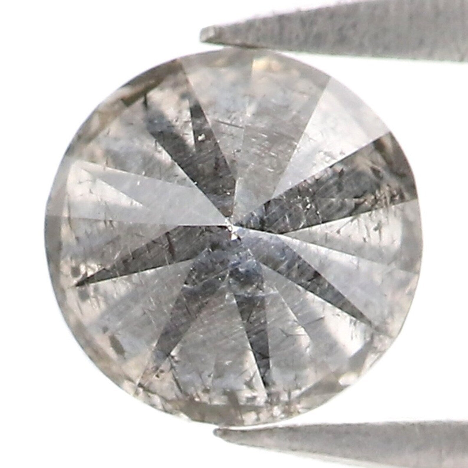 0.45 CT Natural Loose Round Shape Diamond Salt And Pepper Round Diamond 4.60 MM Natural Black Grey Color Round Brilliant Cut Diamond NQ2175