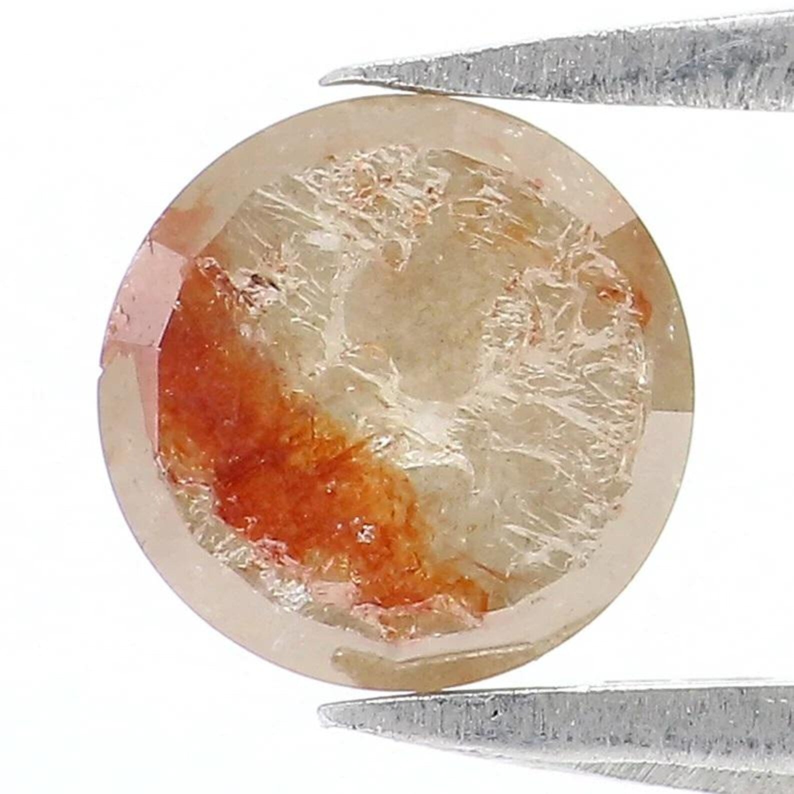 0.76 CT Natural Loose Round Shape Diamond Grey Color Round Cut Diamond 5.90 MM Natural Diamond Brown Color Round Rose Cut Diamond NQ7512