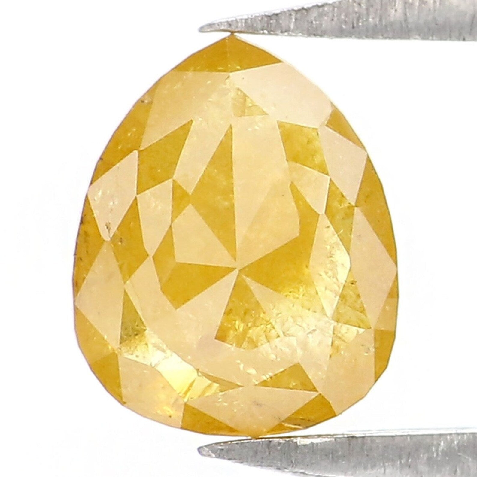 0.79 CT Natural Loose Pear Shape Diamond Yellow Color Pear Cut Diamond 6.45 MM Natural Loose Diamond Pear Shape Rose Cut Diamond NQ1966