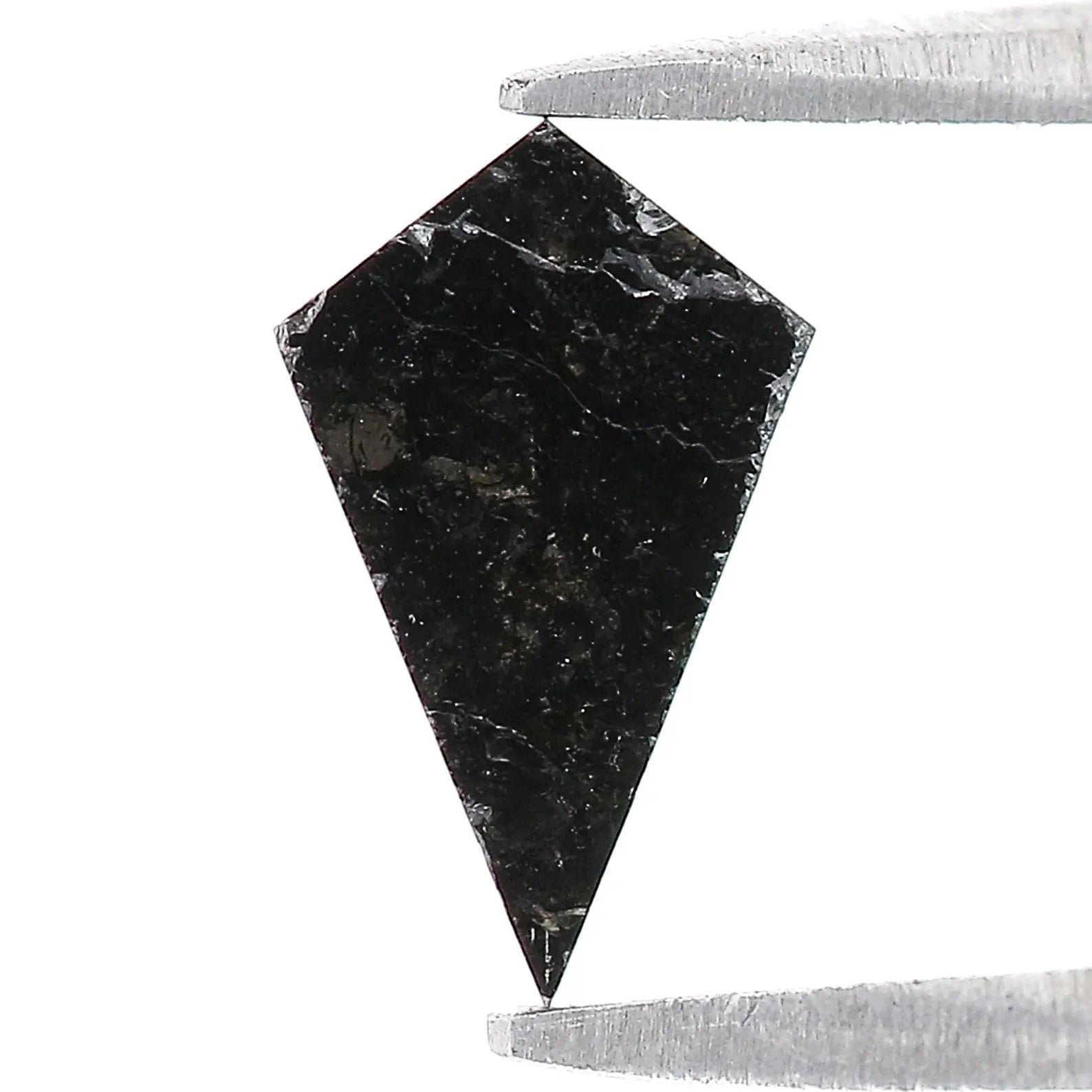 0.92 CT Natural Loose Kite Shape Diamond Salt And Pepper Kite Diamond 9.85 MM Natural Black Gray Color Diamond Kite Rose Cut Diamond N2592