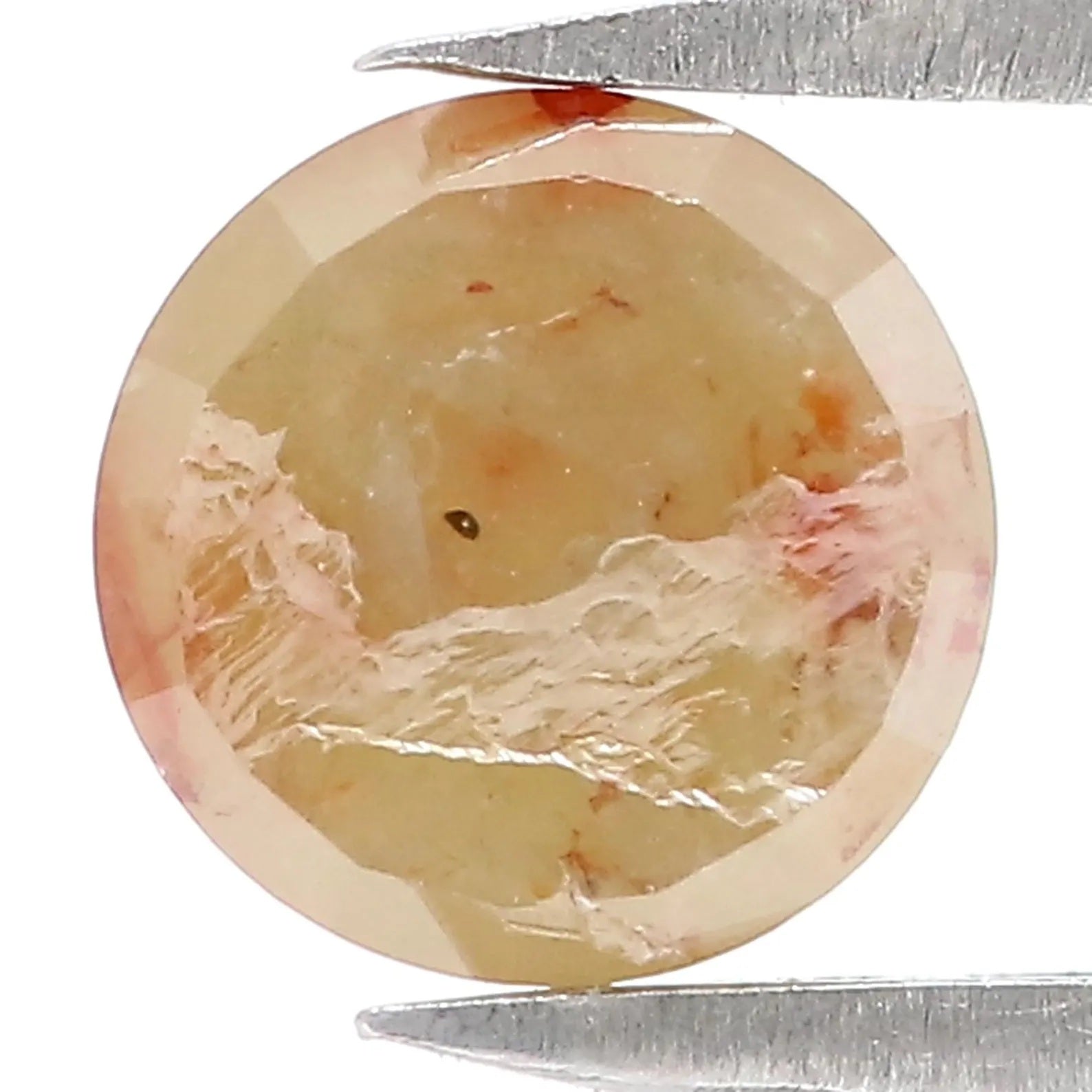 Natural Loose Rose Cut Yellow Green Color Diamond 1.34 CT 6.70 MM Round Rose Cut Shape Diamond KDN9967