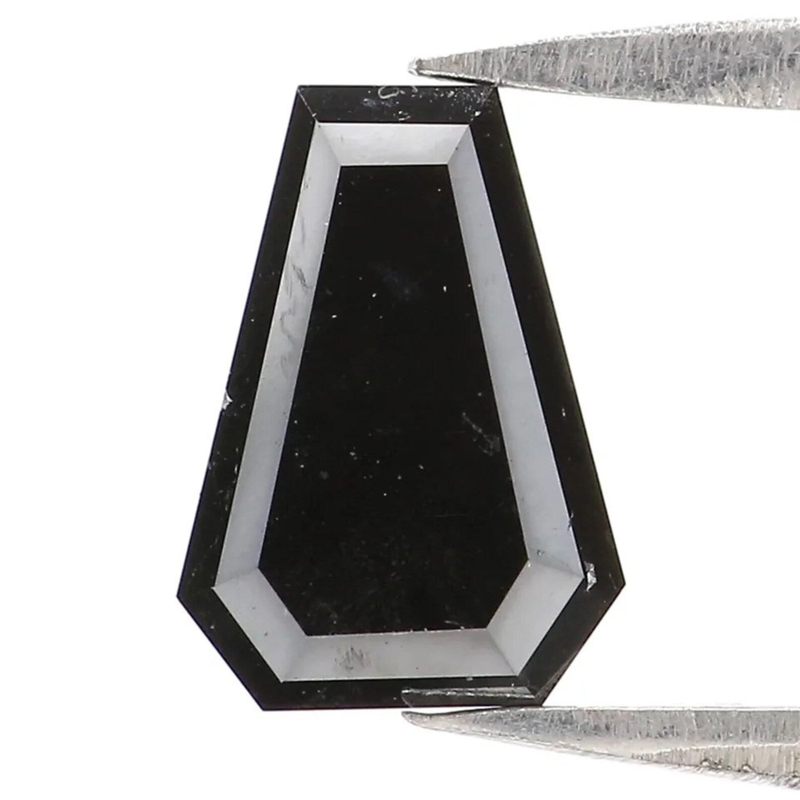 1.25 Ct Natural Loose Coffin Shape Diamond Black Color Coffin Shape Diamond 8.15 MM Natural Loose Diamond Coffin Rose Cut Diamond NQ2476