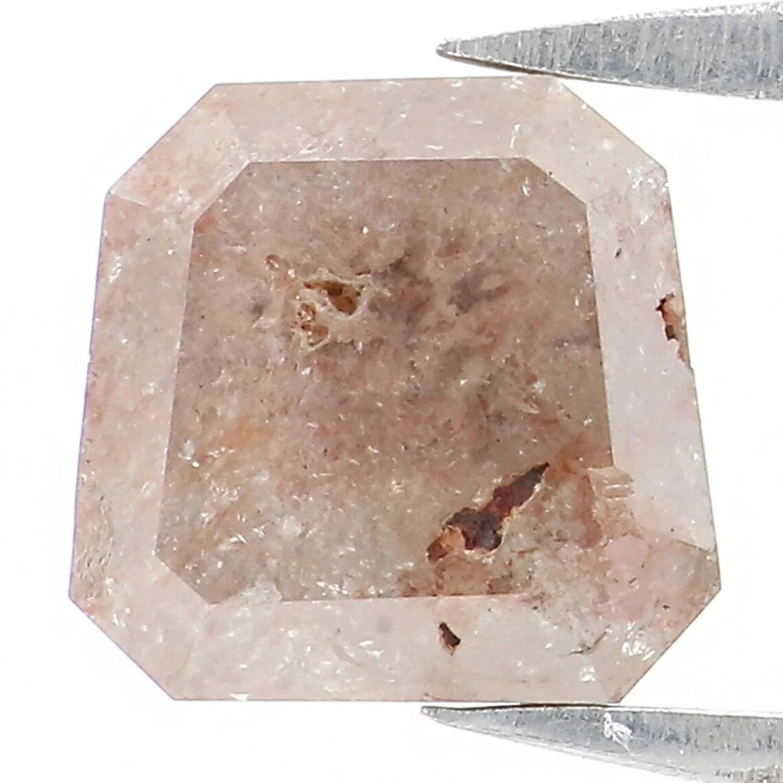 1.50 CT Natural Loose Emerald Cut Diamond Grey Brown Color Emerald Diamond 6.70 MM Natural Grey Brown Color Emerald Rose Cut Diamond NQ8548