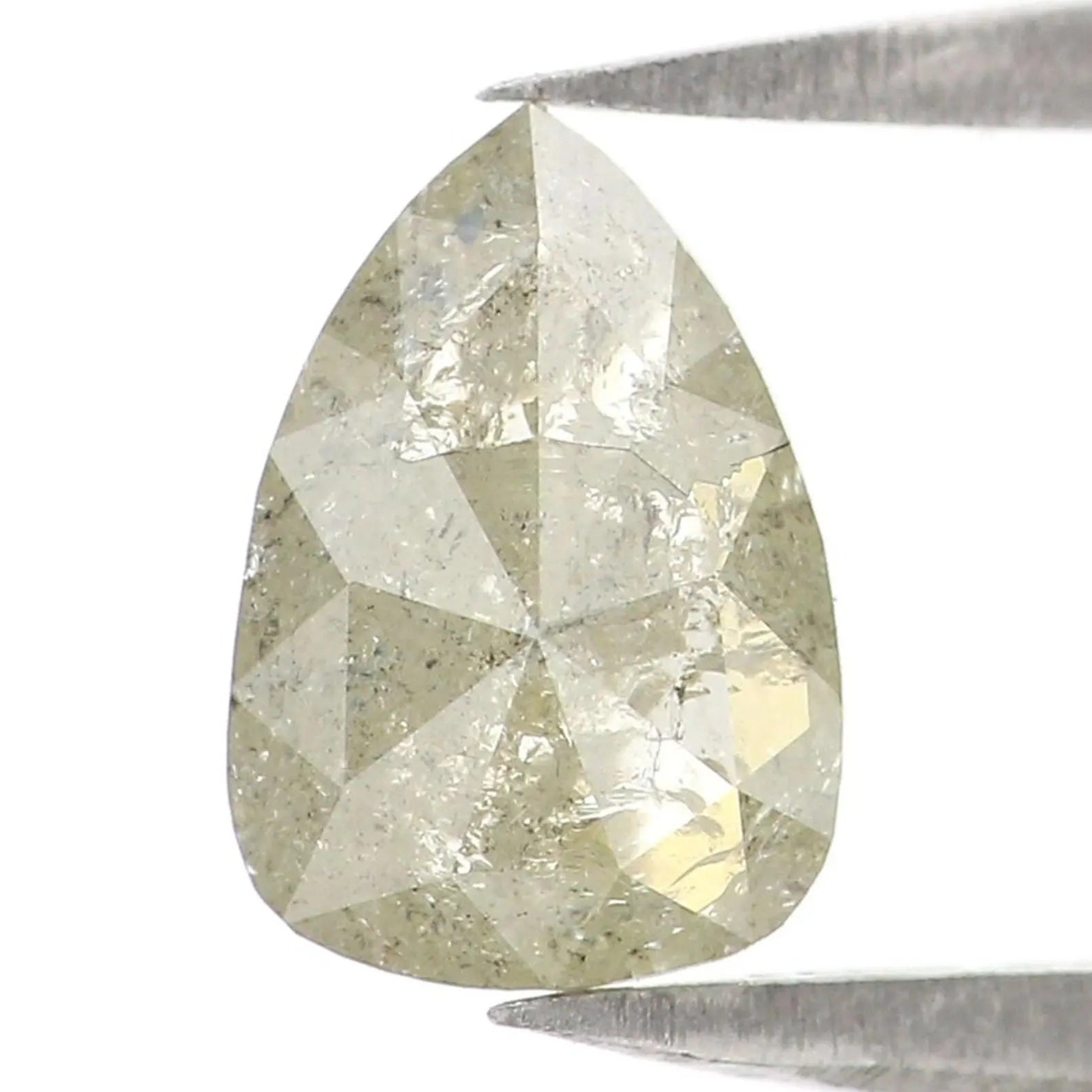0.80 CT Natural Loose Pear Shape Diamond Grey Color Pear Cut Diamond 7.35 MM Natural Loose Diamond Grey Color Pear Rose Cut Diamond NQ8695