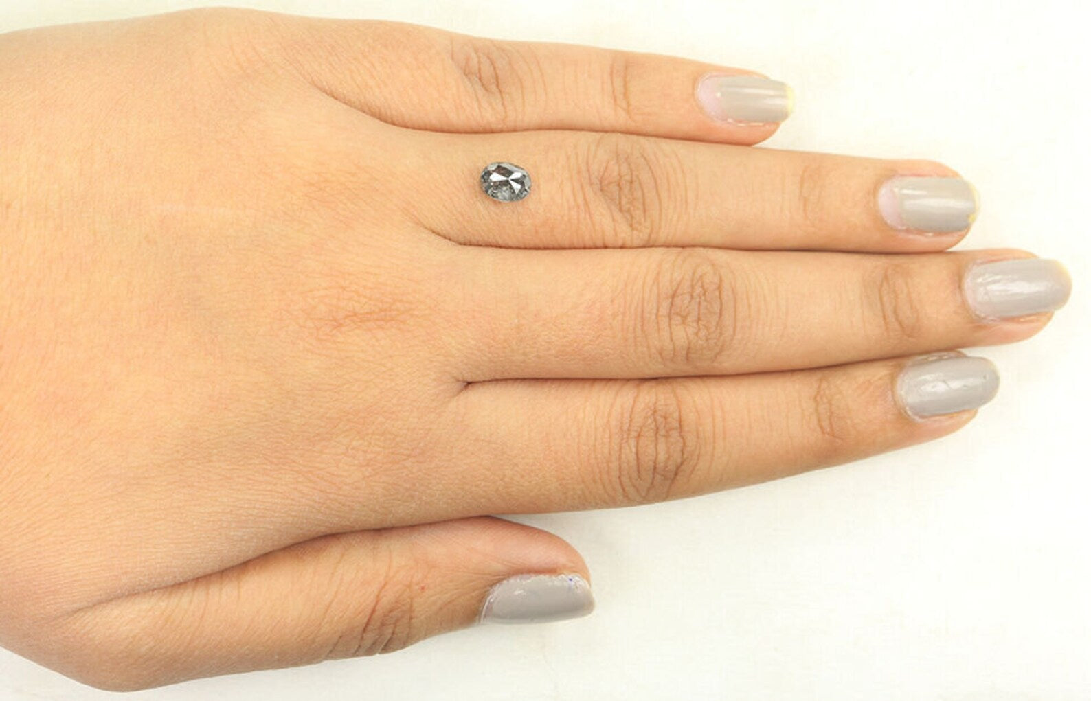 0.88 CT Natural Loose Oval Shape Diamond Salt And Pepper Oval Cut Diamond 6.60 MM Natural Loose Diamond Oval Shape Rose Cut Diamond QN941