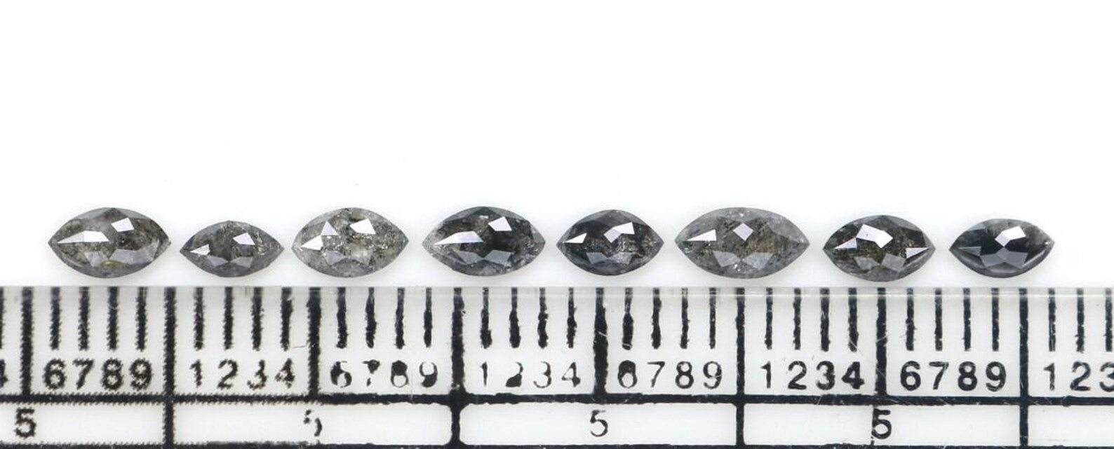 0.71 CT Natural Loose Marquise Shape Diamond Salt And Pepper Marquise Diamond 4.80 MM Natural Black Grey Marquise Rose Cut Diamond NQ2272
