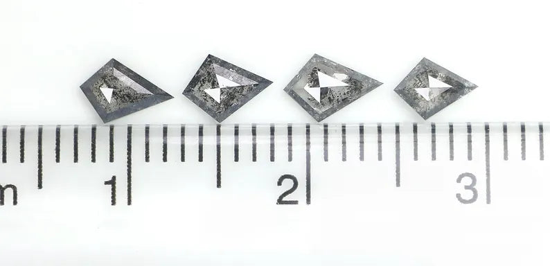 0.65 CT Natural Loose Kite Shape Diamond Salt And Pepper Kite Cut Diamond 5.35 MM Natural Loose Kite Cut Black Grey Color Diamond NQ2408