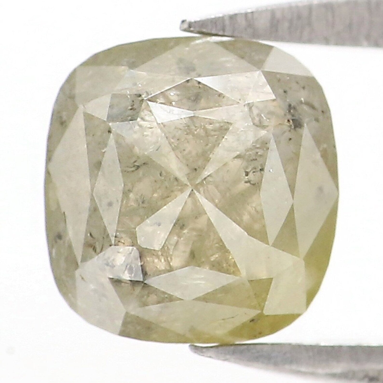1.20 CT Natural Loose Cushion Shape Diamond Green Color Cushion Cut Diamond 6.35 MM Natural Loose Diamond Cushion Rose Cut Diamond NQ2378
