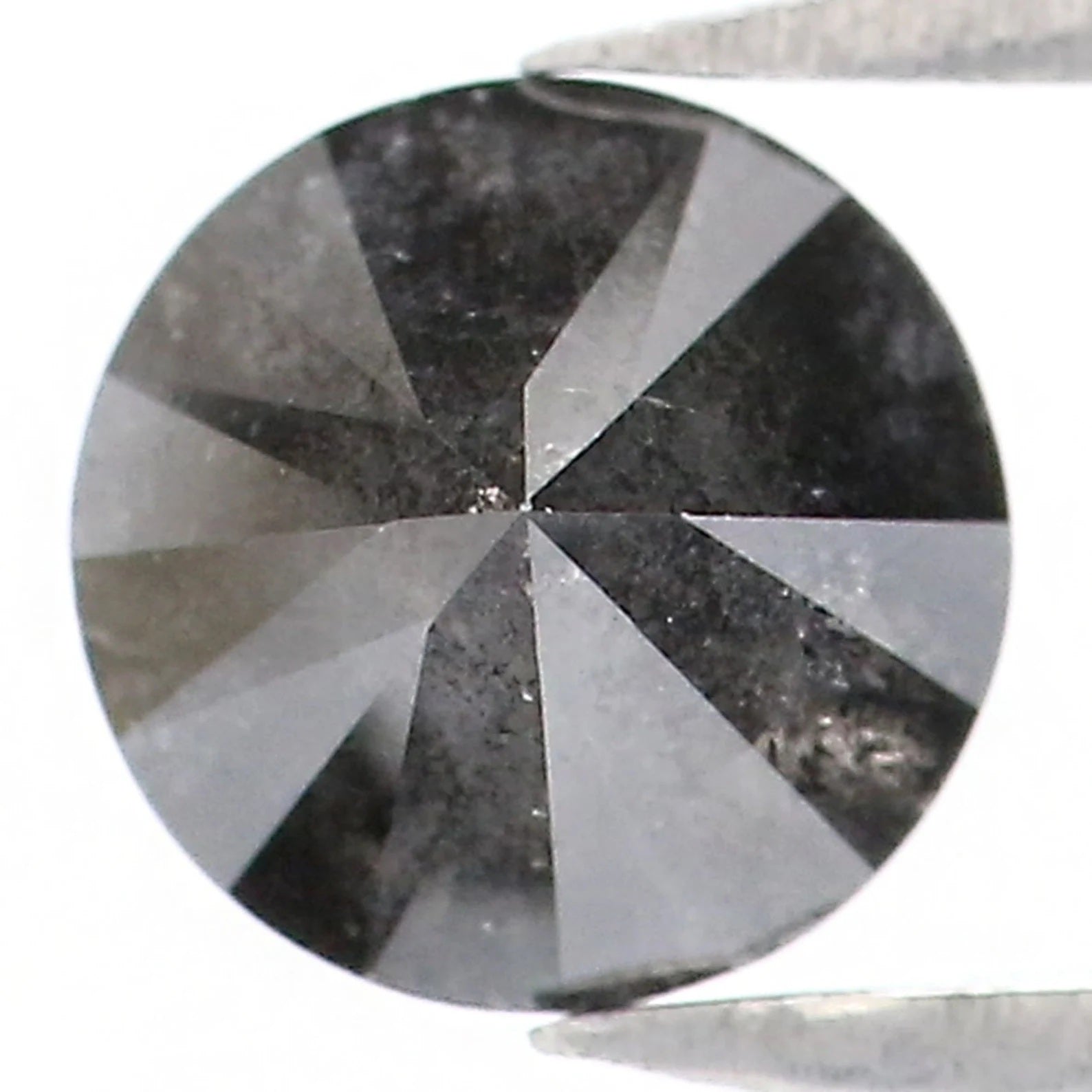 Natural Loose Round Diamond Black Grey Color 0.83 CT 5.40 MM Round Brilliant Cut Diamond KDN8714