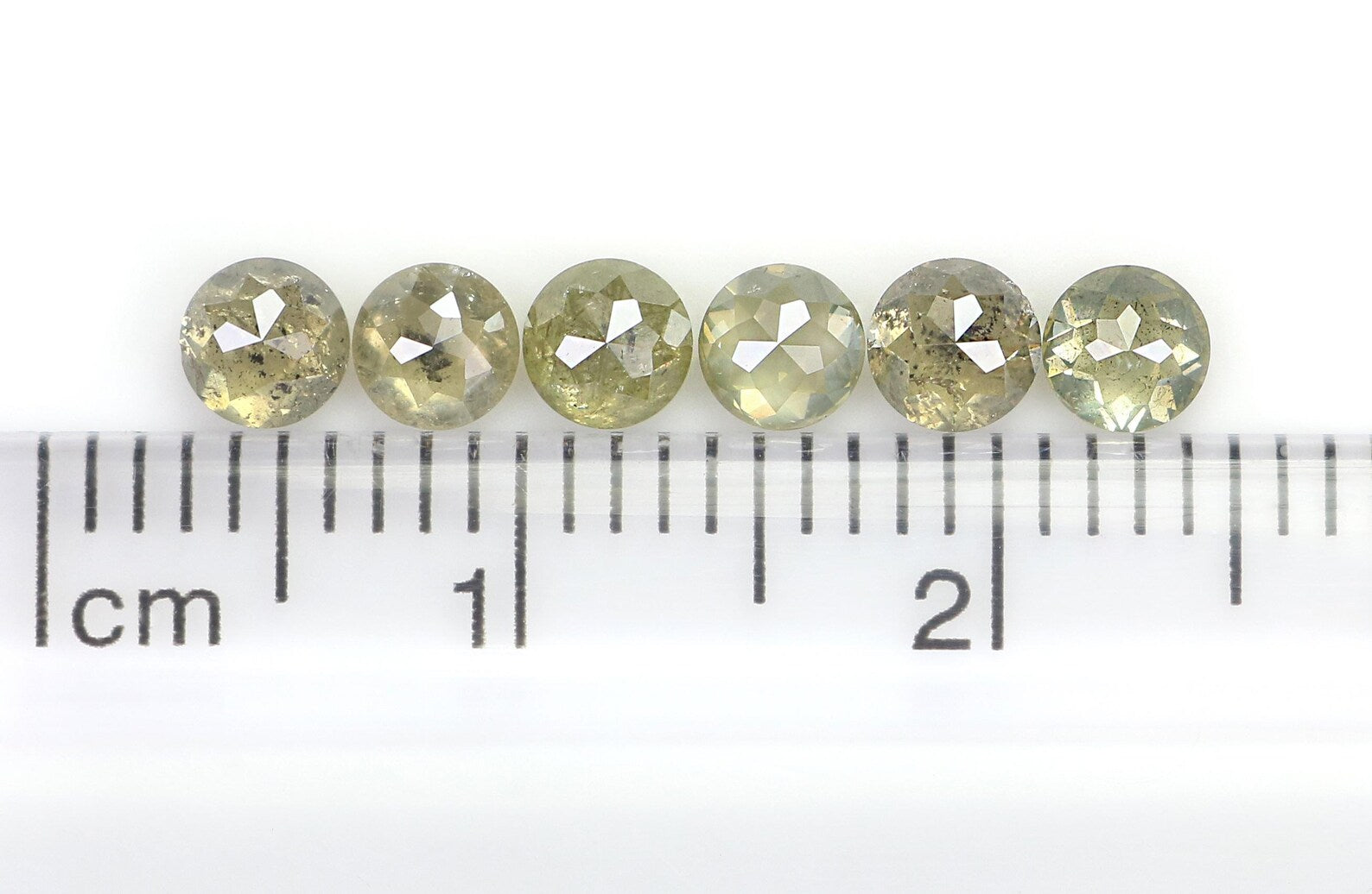 1.44 CT Natural Loose Round Shape Diamond Grey Color Round Diamond 3.50 MM Natural Loose Diamond Green Color Round Rose Cut Diamond NQ658