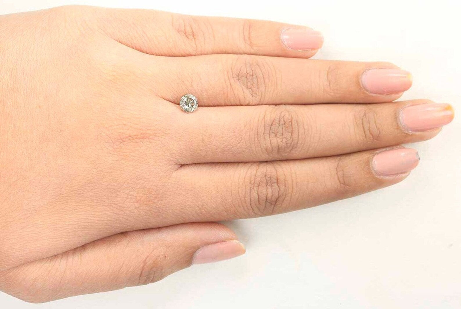 0.67 CT Natural Loose Round Brilliant Cut Diamond Salt And Pepper Diamond 5.35 MM Natural Loose Diamond Black Grey Round Cut Diamond NQ814
