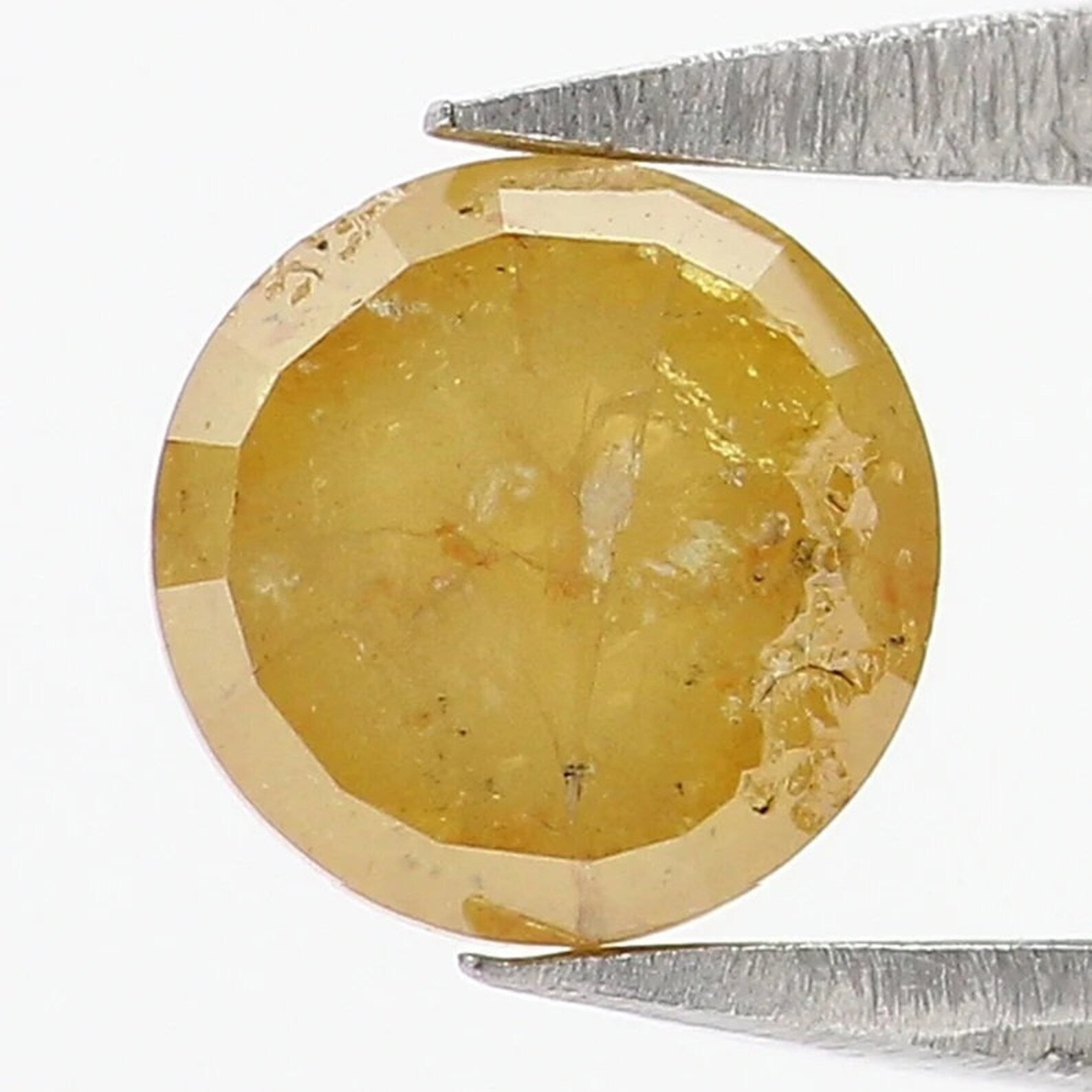 0.76 Ct Natural Loose Round Shape Diamond Yellow Color Round Cut Diamond 5.05 MM Natural Loose Yellow Color Round Rose Cut Diamond NQ1703