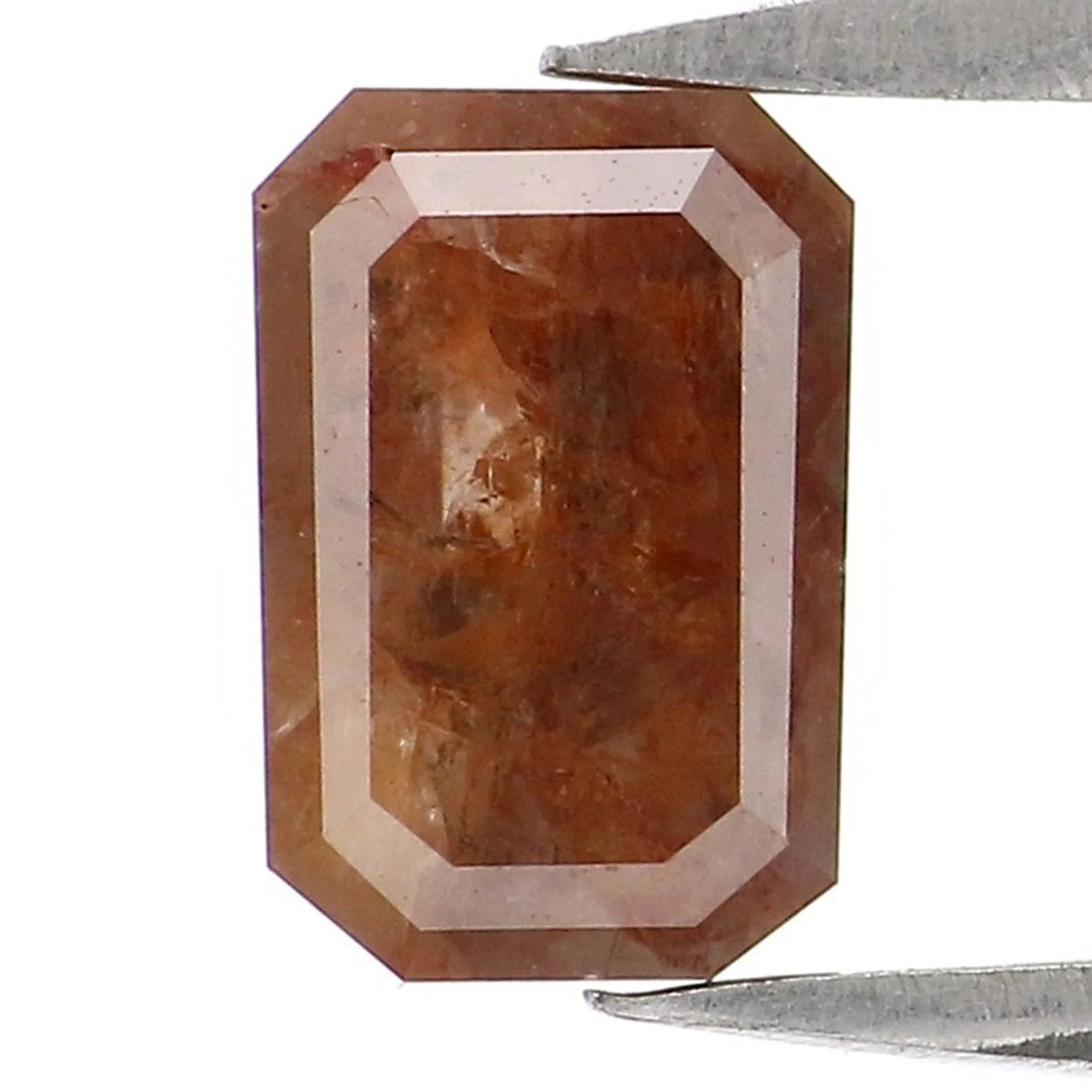 1.08 CT Natural Loose Emerald Shape Diamond Brown Color Emerald Diamond 6.85 MM Natural Diamond Brown Color Emerald Rose Cut Diamond NQ479