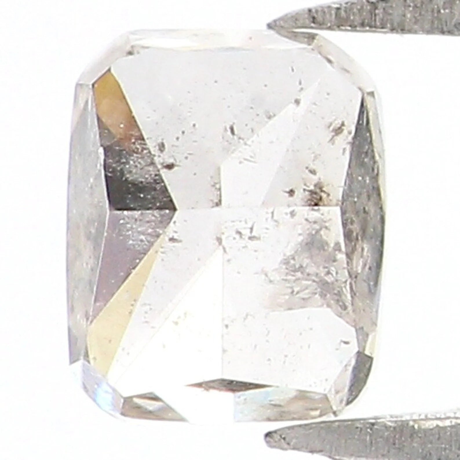 0.36 CT Natural Loose Cushion Shape Diamond Yellow Color Cushion Cut Diamond 4.60 MM Natural Grey Color Cushion Brilliant Cut Diamond QN8711