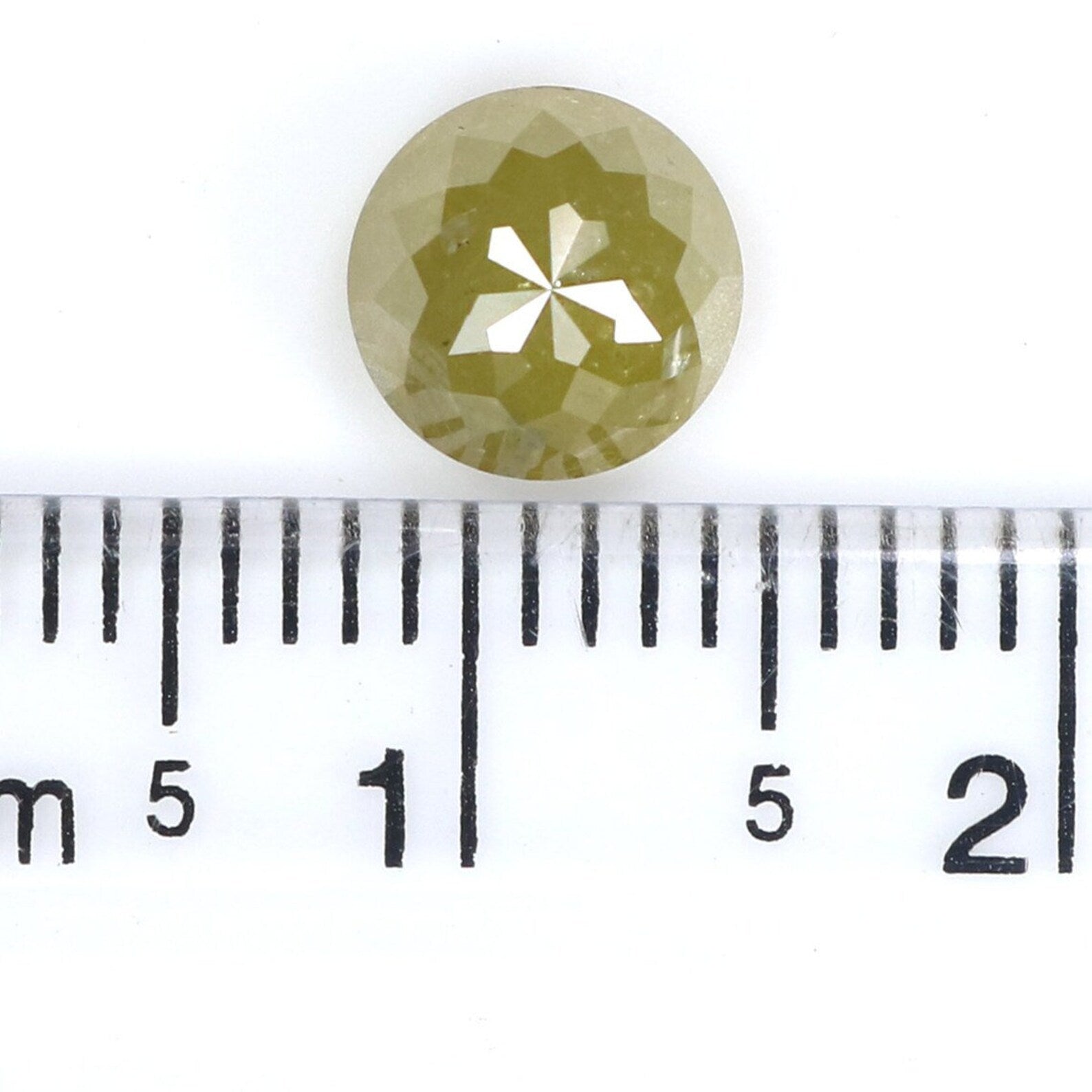 1.64 CT Natural Loose Round Shape Diamond Yellow Color Round Cut Diamond 6.60 MM Natural Diamond Green Color Round Rose Cut Diamond NQ7178