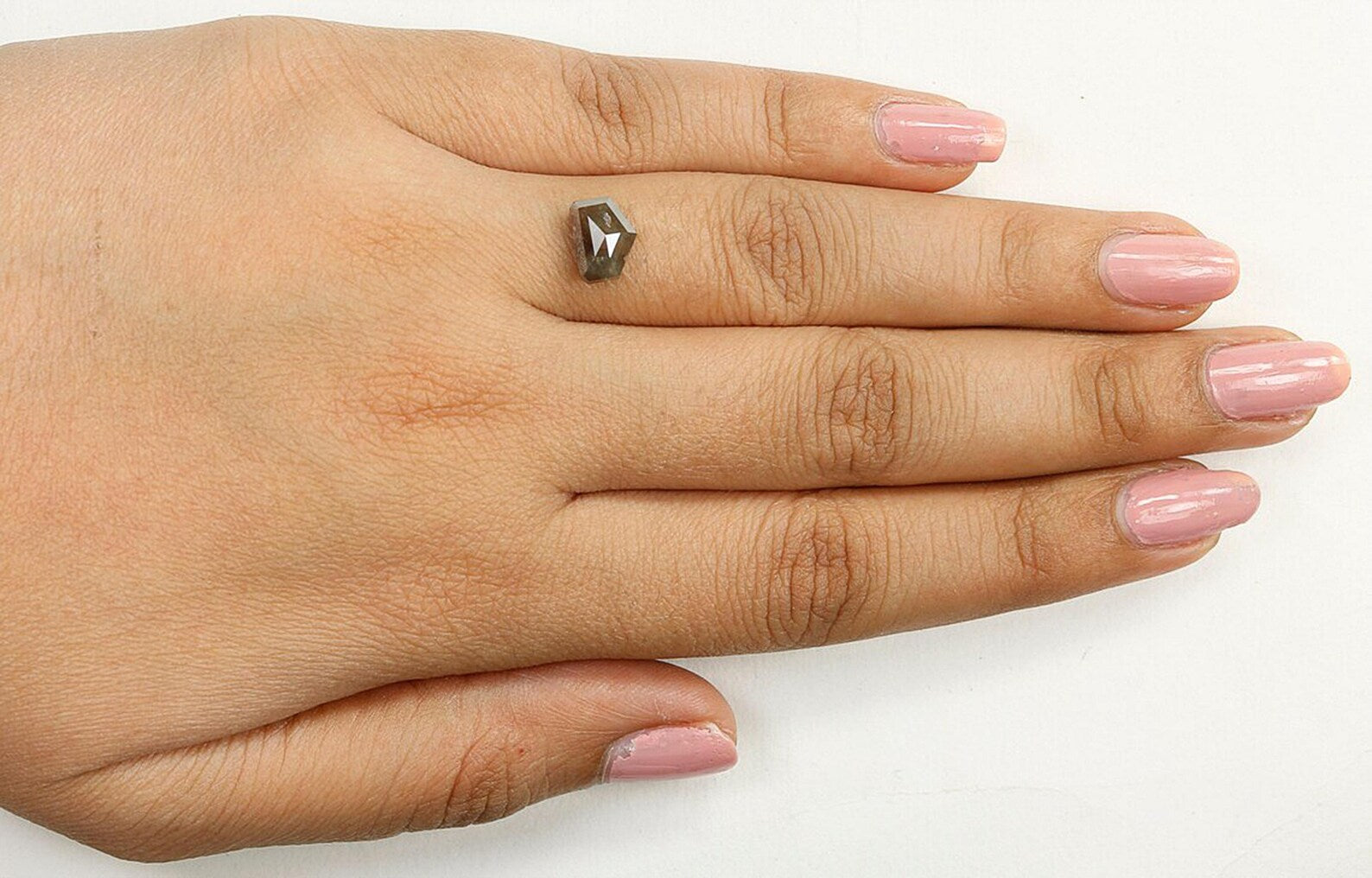 1.78 Ct Natural Loose Shield Shape Diamond Grey Color Shield Cut Diamond 8.30 MM Natural Loose Brown Color Shield Rose Cut Diamond NQ7788