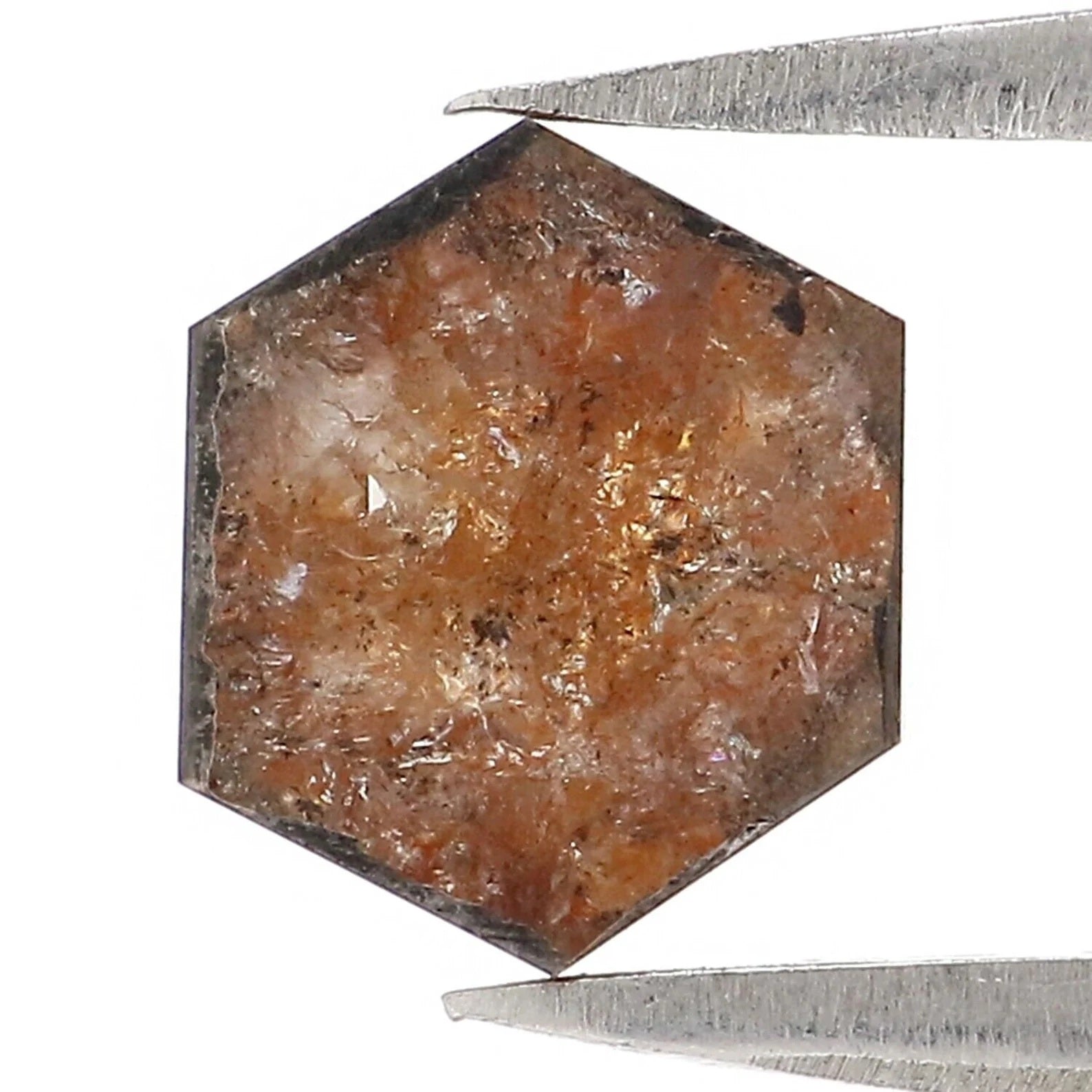0.79 CT Natural Loose Hexagon Diamond Brown Color Diamond Natural Loose Diamond 7.10 MM Hexagon Cut Diamond Hexagon Shape Diamond NQ8017