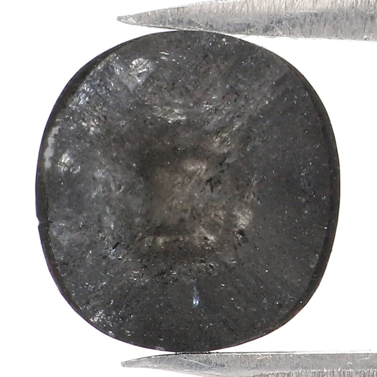 2.02 CT Natural Loose Oval Shape Diamond Salt And Pepper Oval Diamond 8.30 MM Natural Loose Grey Color Oval Shape Rose Cut Diamond NQ9893