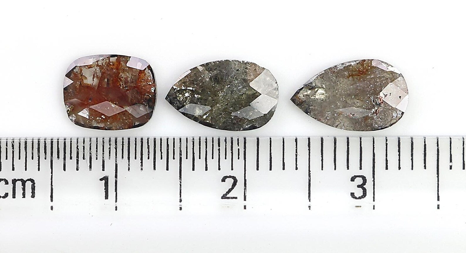 2.07 Ct Natural Loose Mix Shape Diamond Black Color Mix Shape Diamond 9.15 MM Natural Loose Brown Color Mix Shape Rose Cut Diamond NQ2549