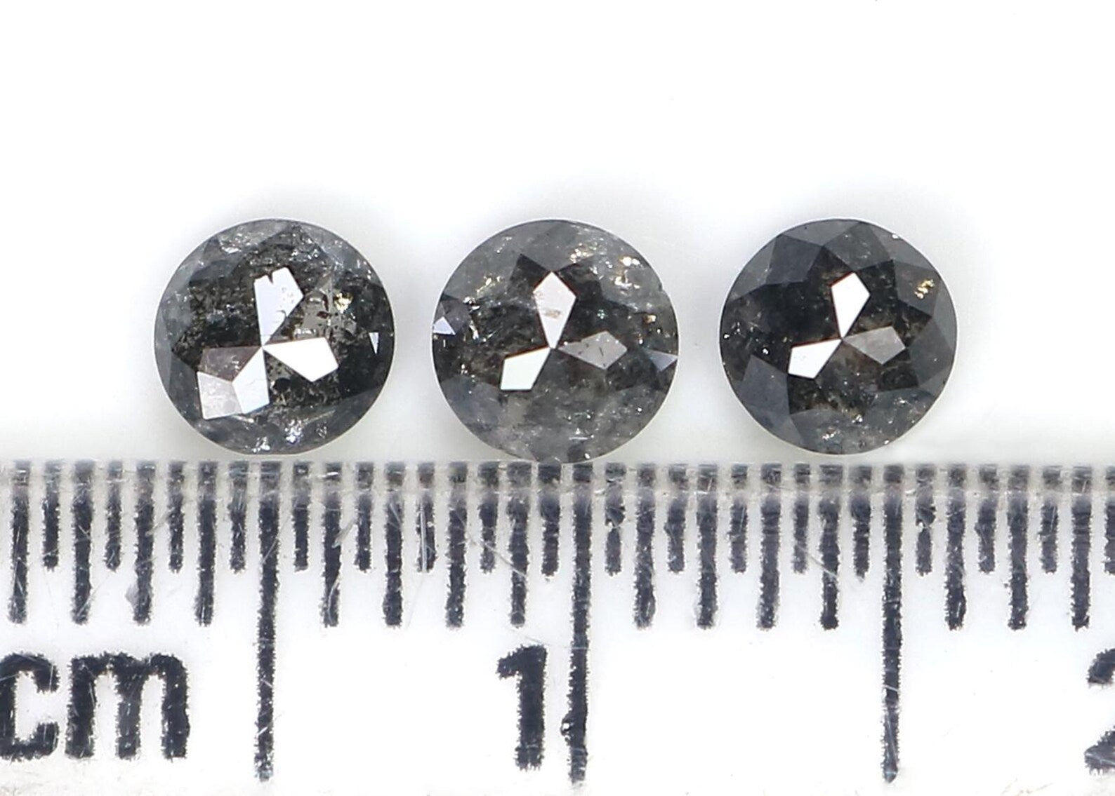 0.88 CT Natural Loose Round Shape Diamond Salt And Pepper Round Cut Diamond 3.70 MM Natural Loose Diamond Round Rose Cut Diamond NQ1876