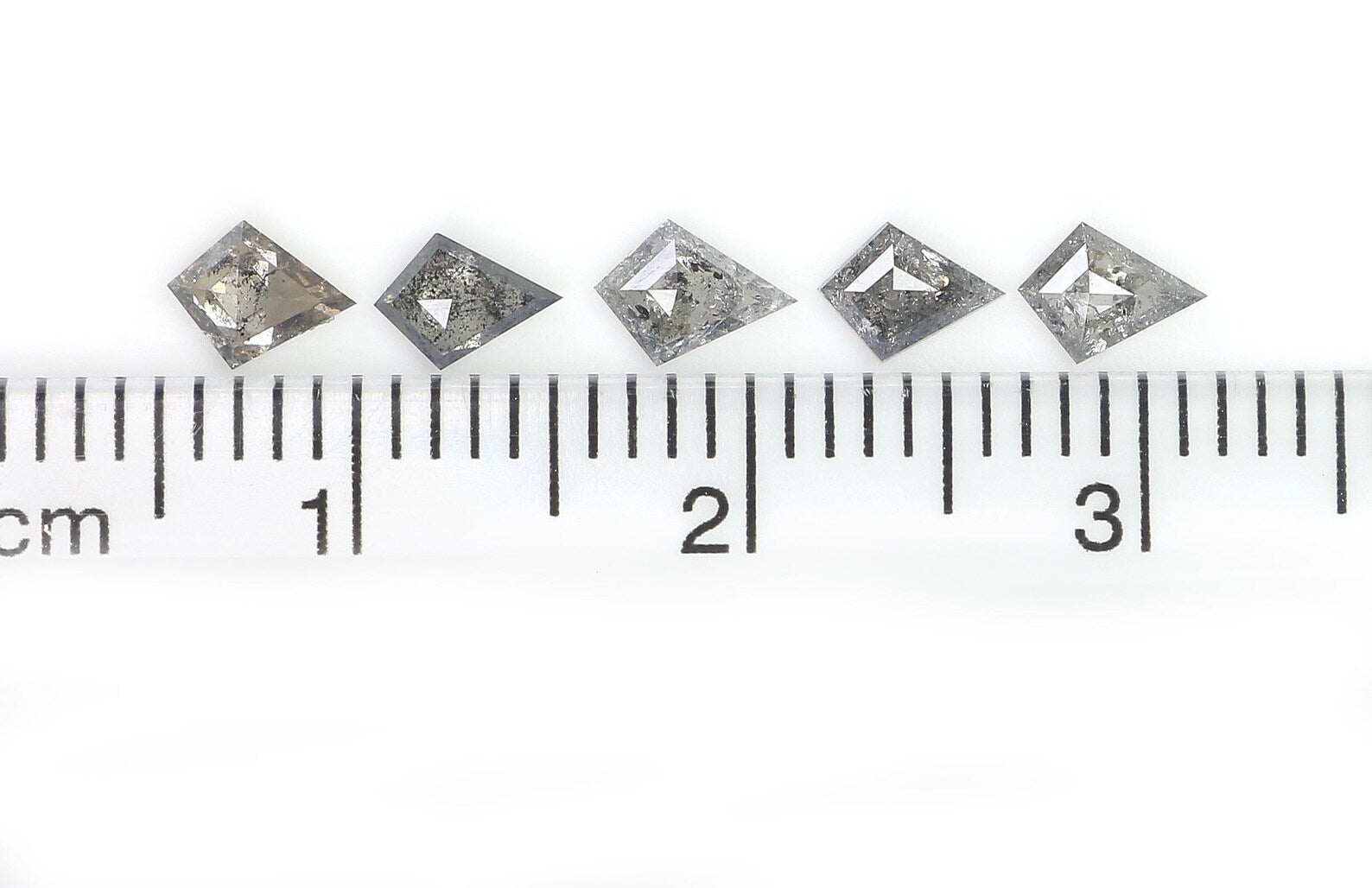 0.77 CT Natural Loose Kite Diamond Salt And Pepper Kite Diamond 4.80 MM Natural Loose Diamond Black Grey Color Kite Shape Diamond KDN1331