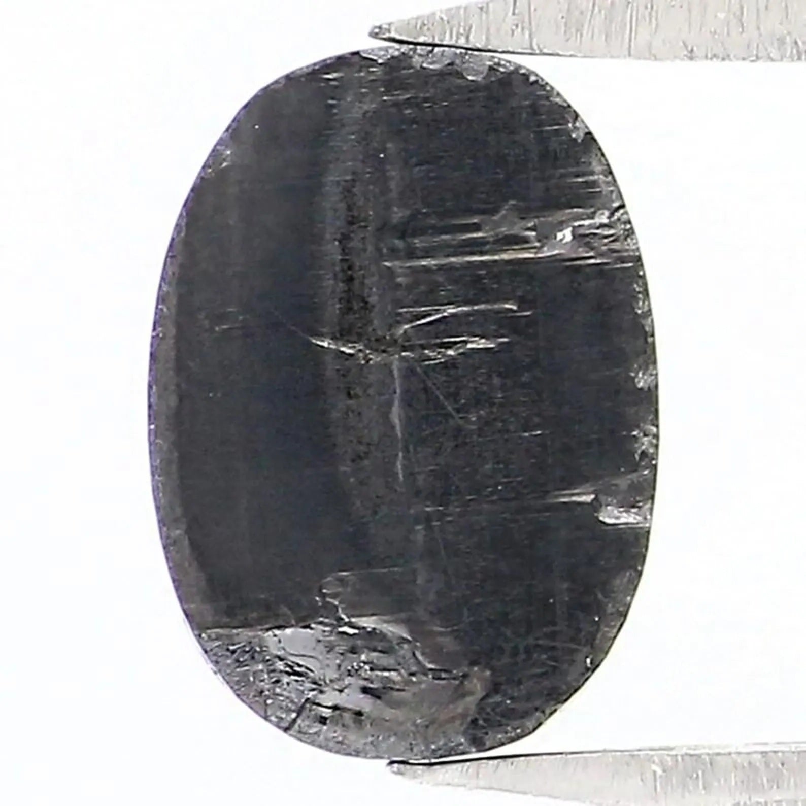 0.97 CT Natural Loose Oval Shape Diamond Black Color Oval Cut Diamond 7.05 MM Natural Loose Black Color Oval Rose Cut Diamond NQ1970