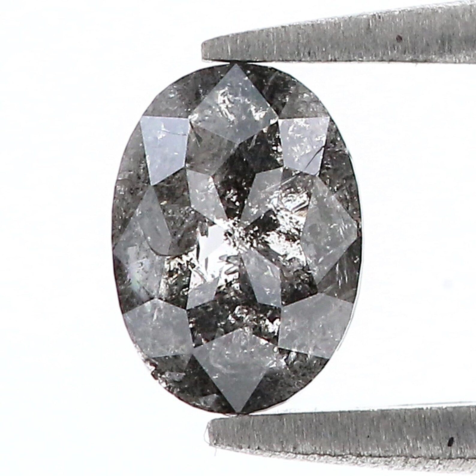 0.84 CT Natural Loose Oval Shape Diamond Black Color Oval Cut Diamond 6.95 MM Natural Loose Diamond Black Oval Shape Rose Cut Diamond QN829