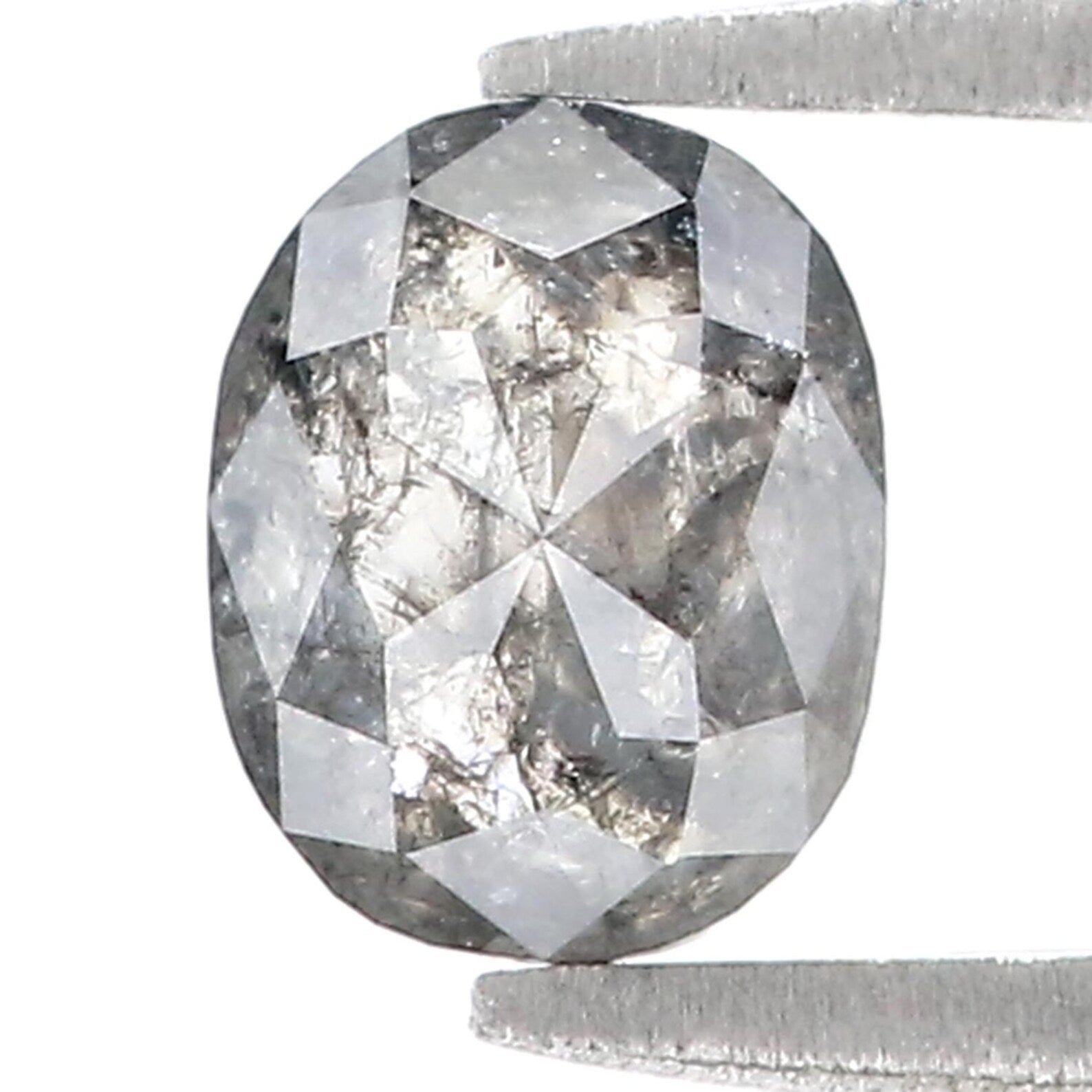 1.26 CT Natural Loose Oval Shape Diamond Grey Color Oval Shape Diamond 7.00 MM Natural Loose Diamond Grey Oval Shape Rose Cut Diamond QN9570